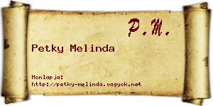 Petky Melinda névjegykártya